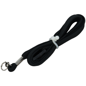 Halskette Kordel, schwarz mit Sicherheitsverschluß, Lanyard